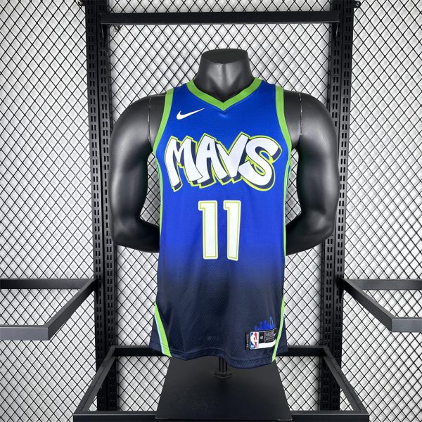 NBA Dallas Mavericks V Neck Black Blue Jersey IRVING#11 S-XXL
