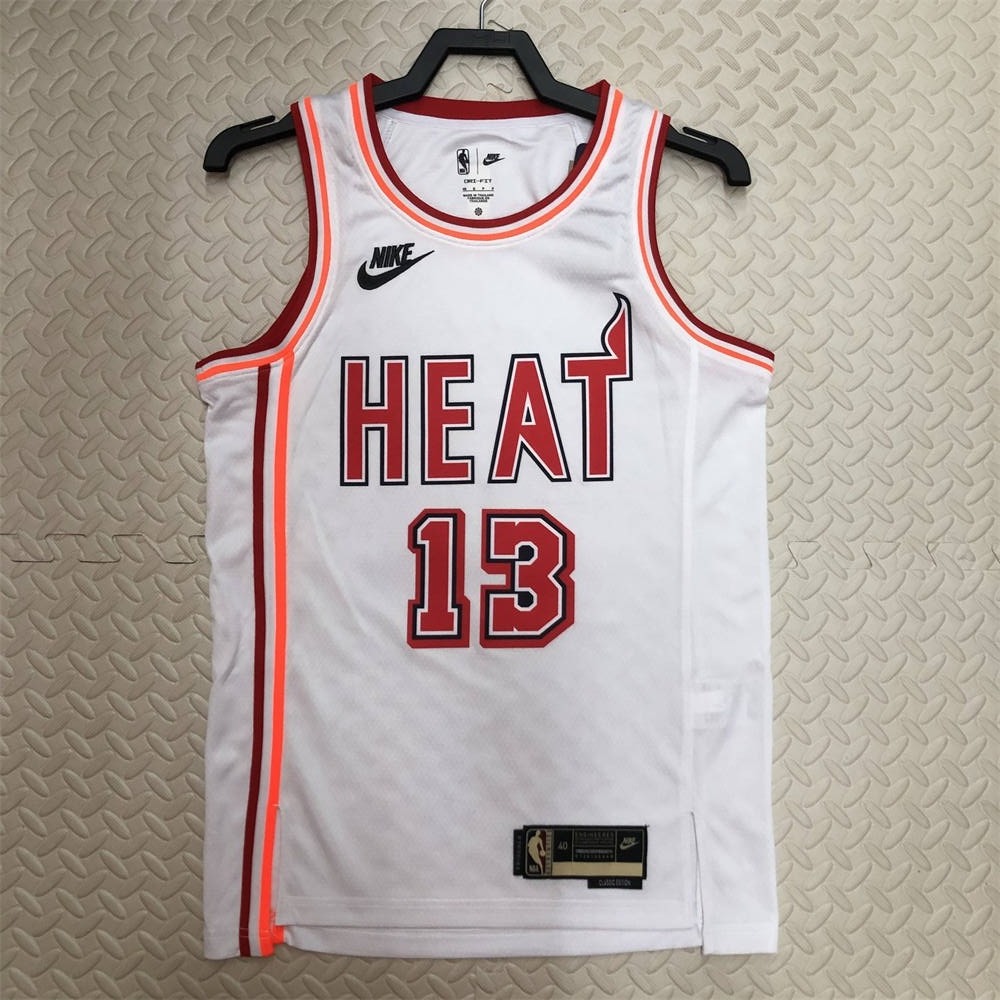 NBA Miami Hearts V-Neck White Jersey ADEBAYO#13 S-XXL