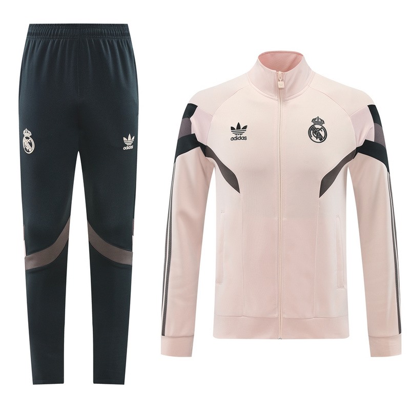 2024 Real Madrid Light Pink Jacket Training Suit Set Football Team Shirt Sports Fashion
