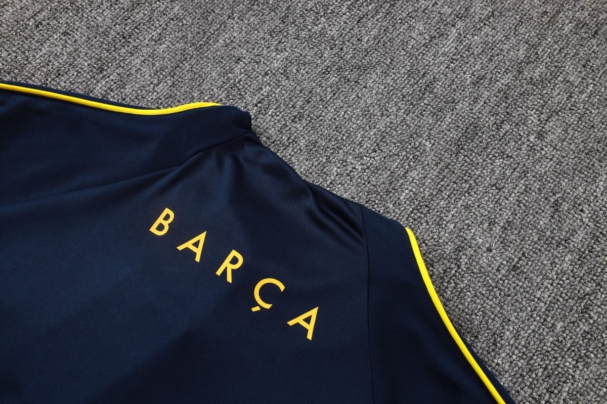 2026 Barcelona Royal blue Long-sleeved half-pull training