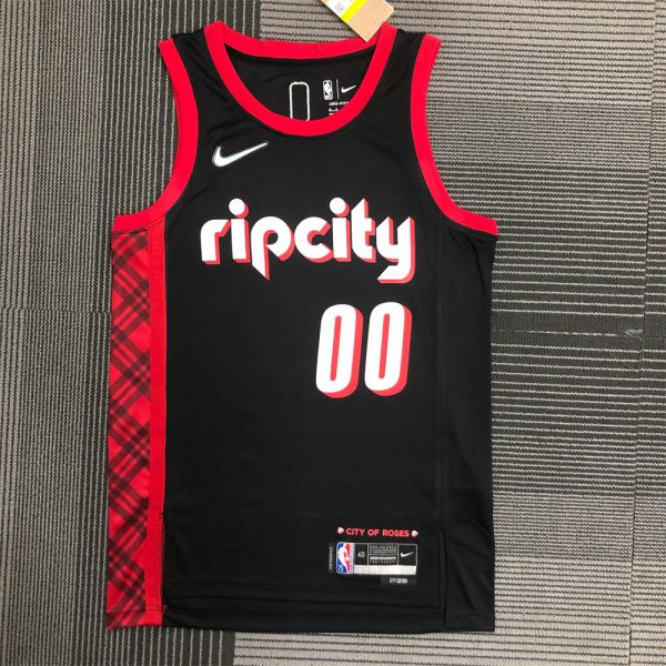 NBA Portland Trail Blazers Round Neck Black Jersey ANTHONY#00 S-XXL