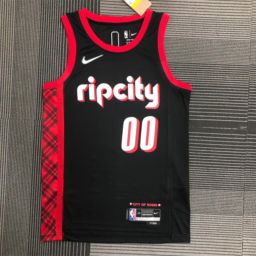 NBA Portland Trail Blazers Round Neck Black Jersey ANTHONY#00 S-XXL