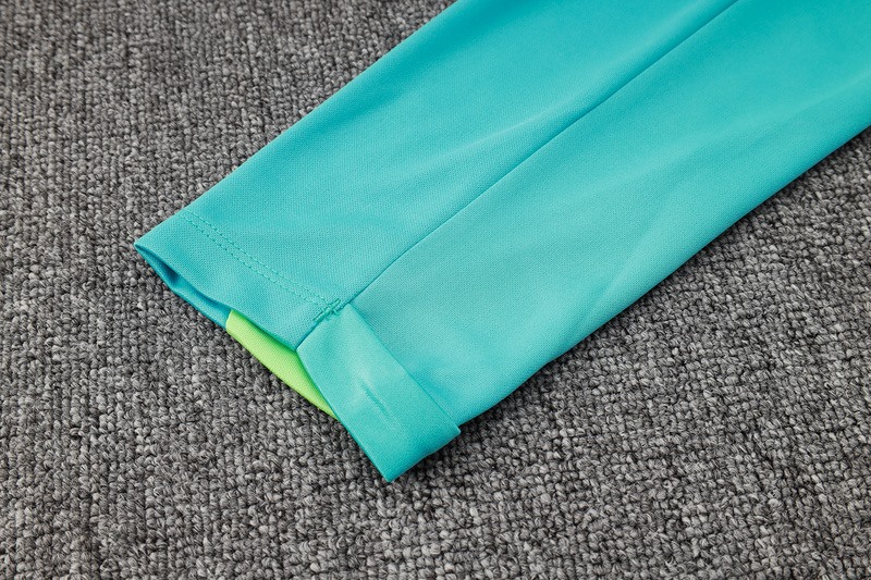 24/25 Brazil Blue Green Long-sleeved half-pull training kit Football team kit