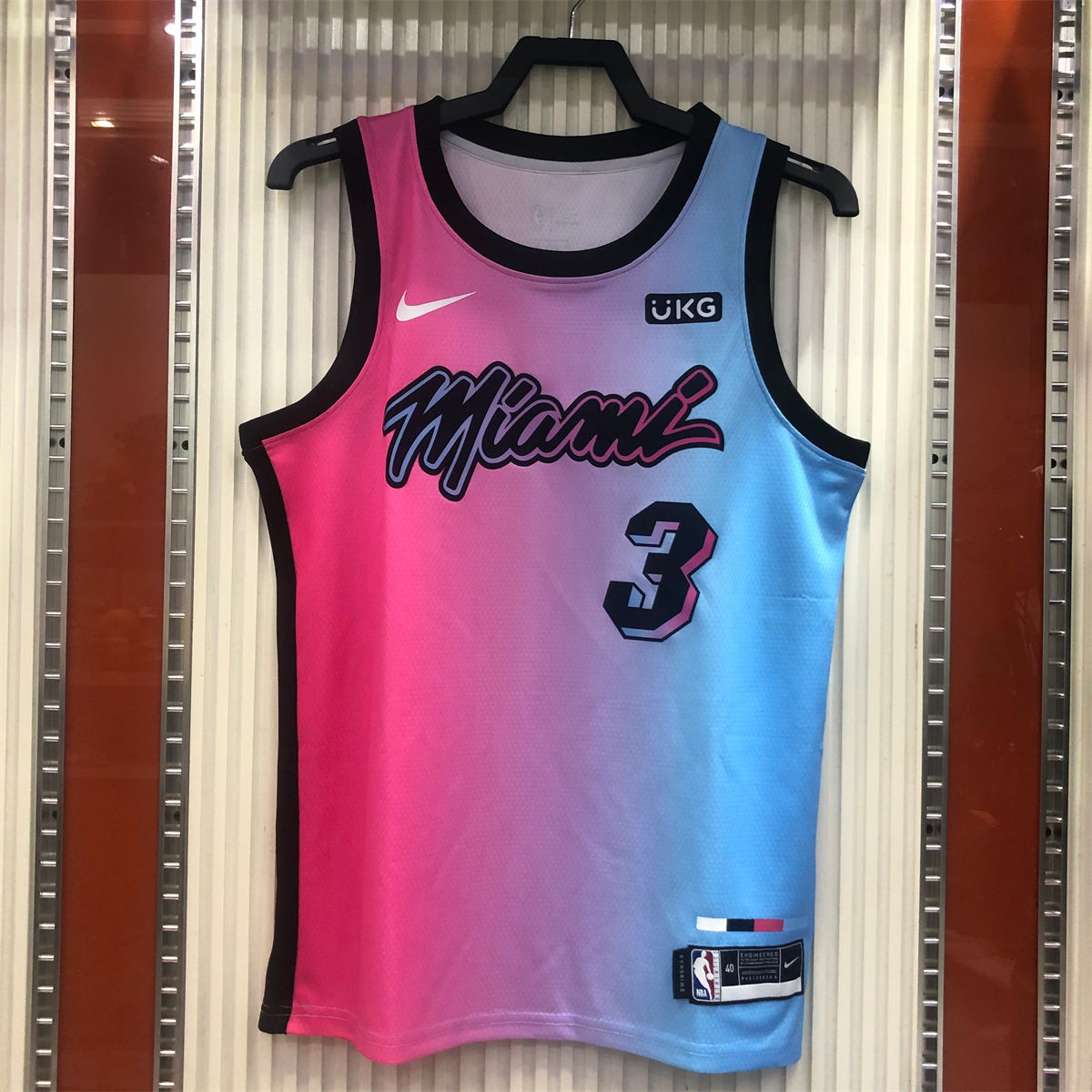 NBA Miami Hearts round neck Gradient Jersey WADE#3 S-XXL