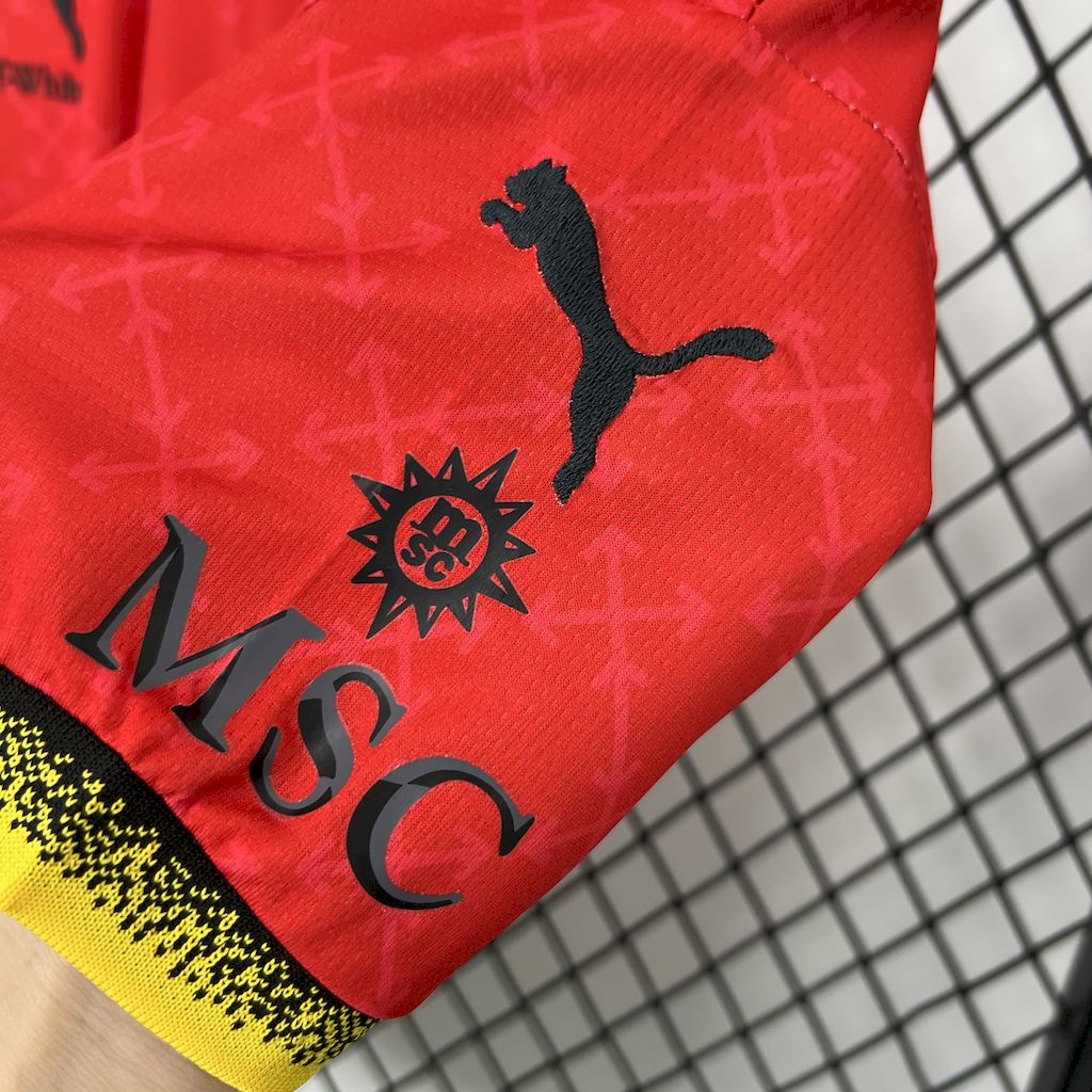 2025/26 AC Milan Co-Branded Red Edition jersey Kid Kits Size 16-28