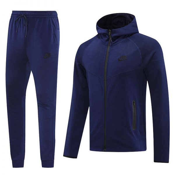 2024 Nike Royal Blue Hoodie Jacket Kit Set Football Team Shirt Sports Fashion