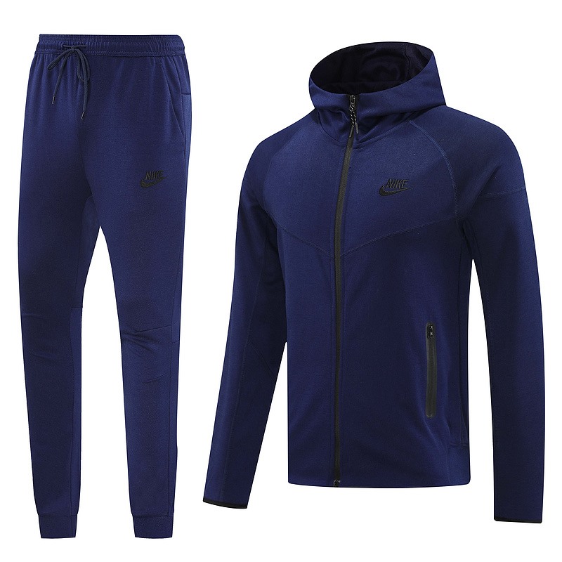 2024 Nike Royal Blue Hoodie Jacket Kit Set Football Team Shirt Sports Fashion