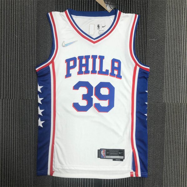 NBA Philadelphia 76ers Round Neck Black 75th Anniversary Jersey HOWARD#39 S-XXL