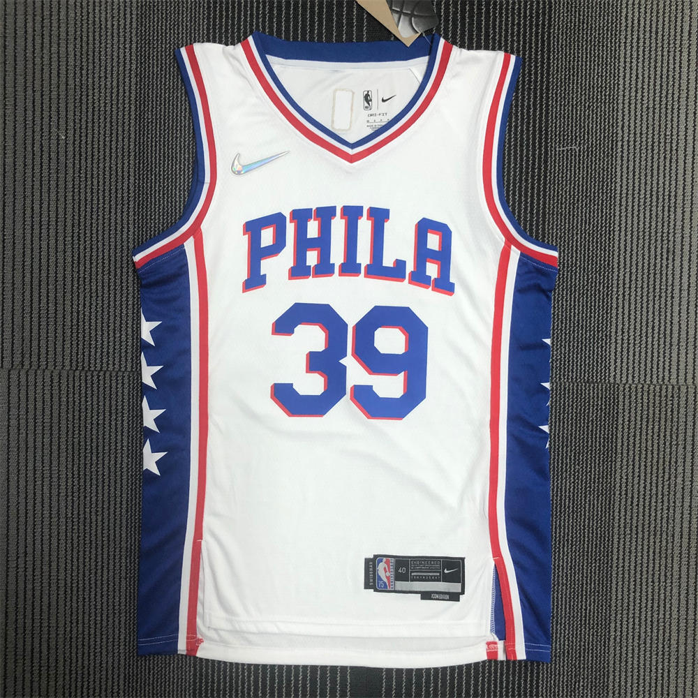 NBA Philadelphia 76ers Round Neck Black 75th Anniversary Jersey HOWARD#39 S-XXL