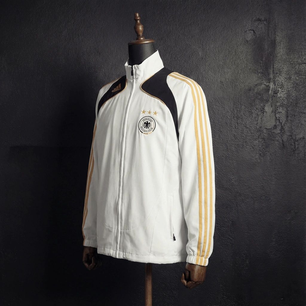 2008/09 Vintage Style Germany White Windbreaker Sport Unifom jersey Sport Unifom