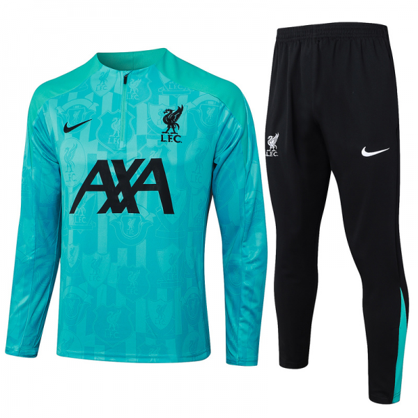 24/25 Liverpool Blue Long-sleeved half-pull training kit Football team kit