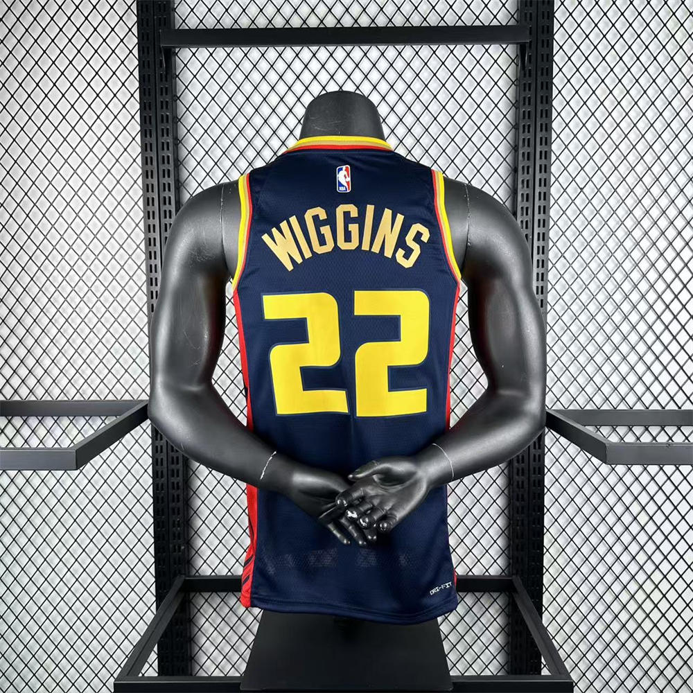 NBA Golden State Warriors 24/25 City Edition Black Jersey WIGGINS#22 S-XXL