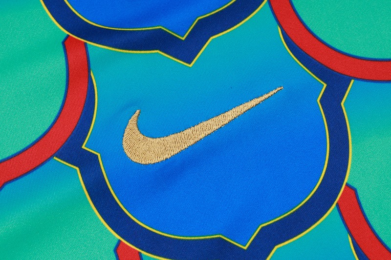 24/25 Barcelona Blue green Training Set Shirt and Shorts