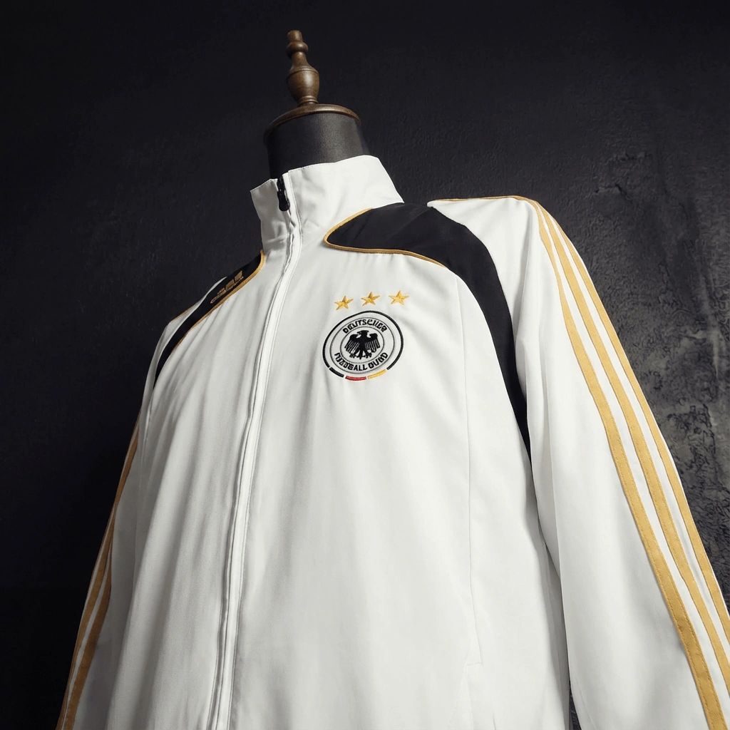 2008/09 Vintage Style Germany White Windbreaker Sport Unifom jersey Sport Unifom