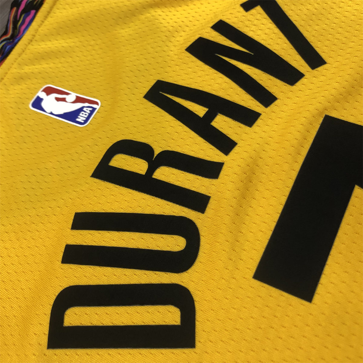 NBA Brooklyn Nets V-Neck Yellow Jersey DURANT#7 S-XXL