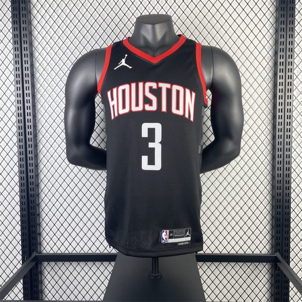 NBA Houston Rockets 2024 V-Neck Balck Jersey PORTER JR.#3 S-XXL