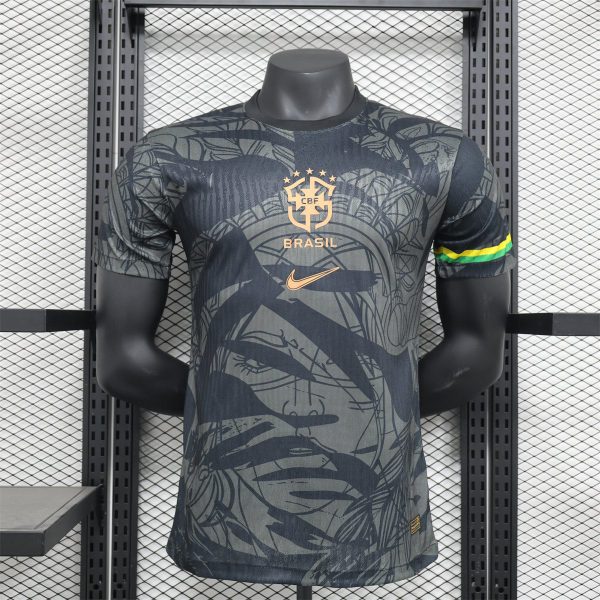 2024/25 Brazil Black Special Edition Jersey Player Version