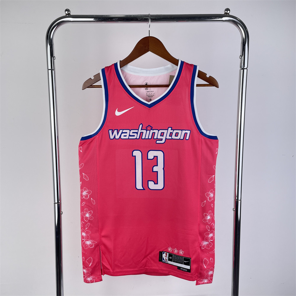 NBA Washington Wizards V-Neck Pink Jersey POOLE#13 S-XXL