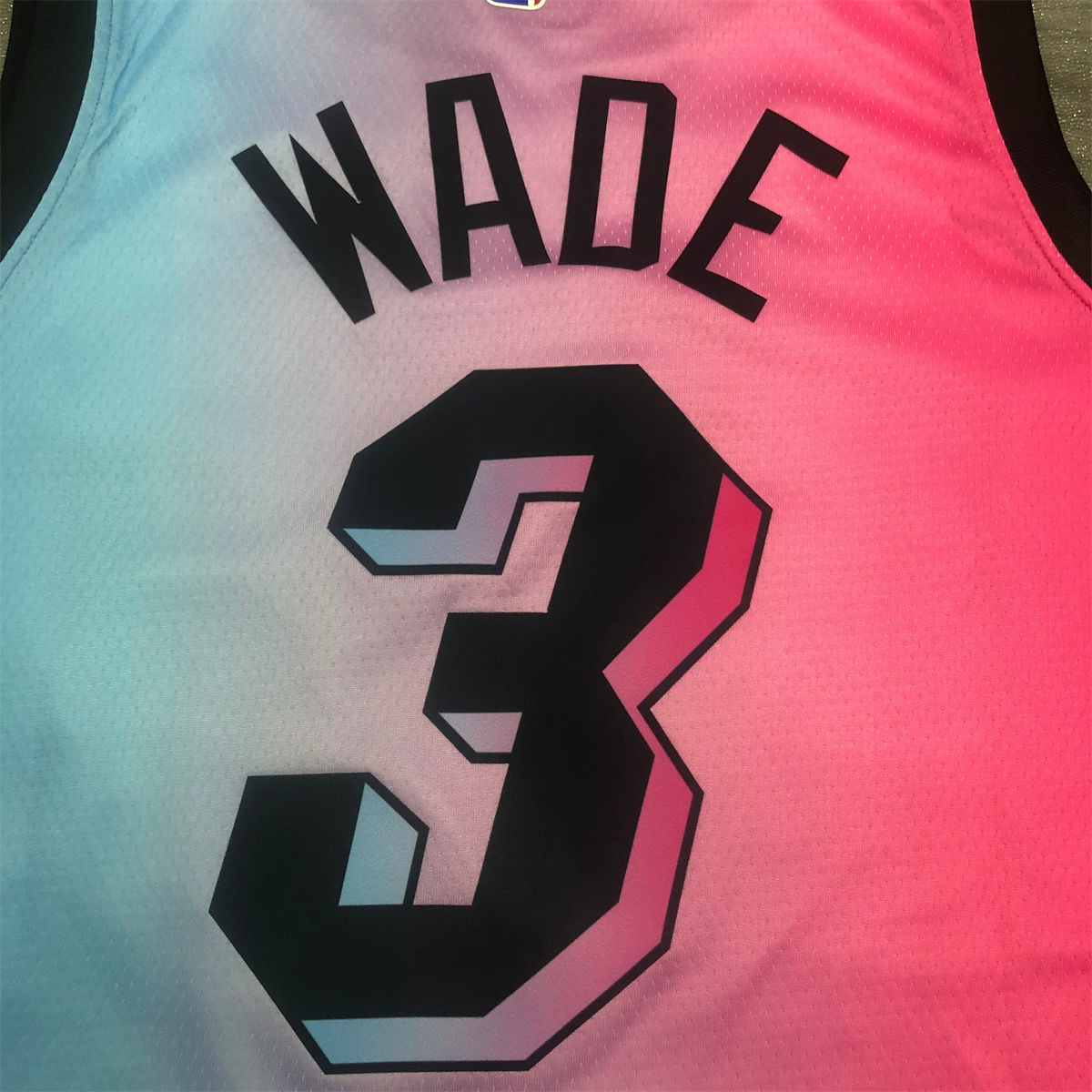 NBA Miami Hearts round neck Gradient Jersey WADE#3 S-XXL