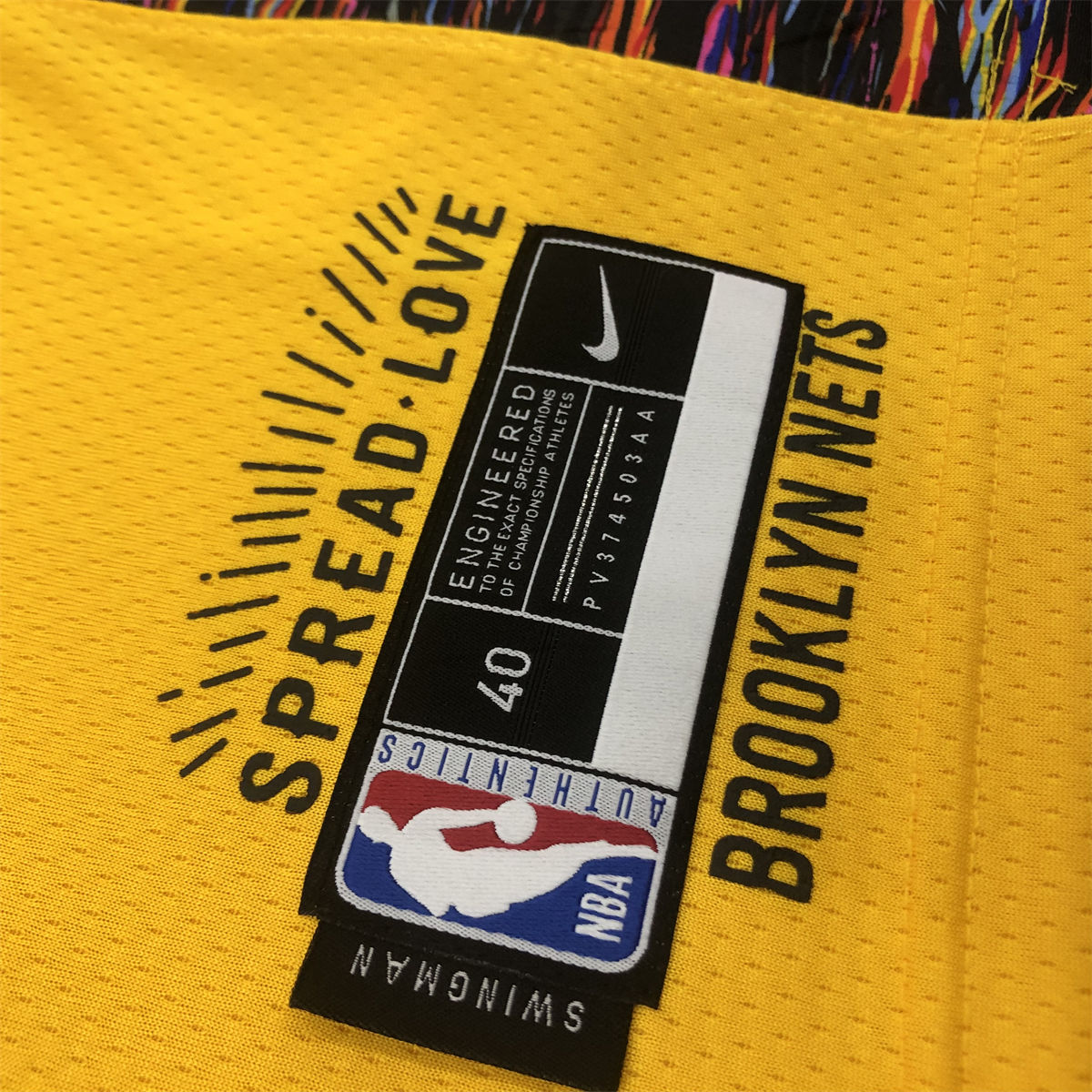 NBA Brooklyn Nets V-Neck Yellow Jersey HARDEN#13 S-XXL