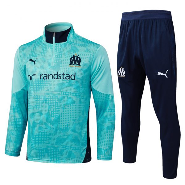 202526 Marseilles Light green Long-sleeved half-pull training kit Football team kit