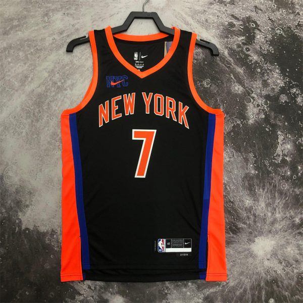 NBA New York Knicks V-Neck City Edition Black jersey ANTHONY#7 S-XXL