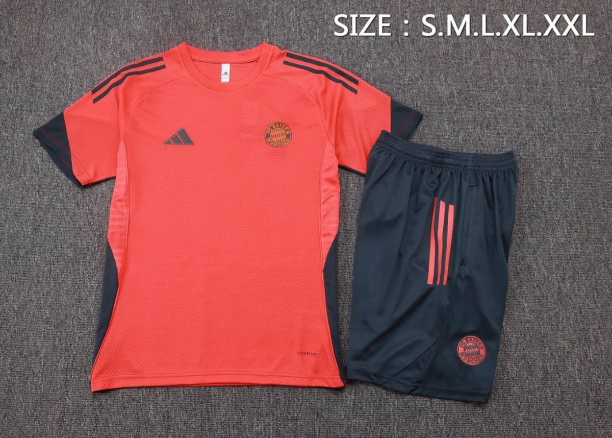 2026 Bayern Munich Orange Training Set Shirt and Shorts