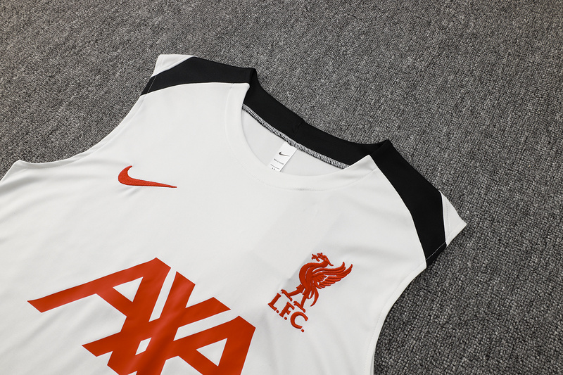 24/25 Liverpool White Training Set Shirt and Shorts