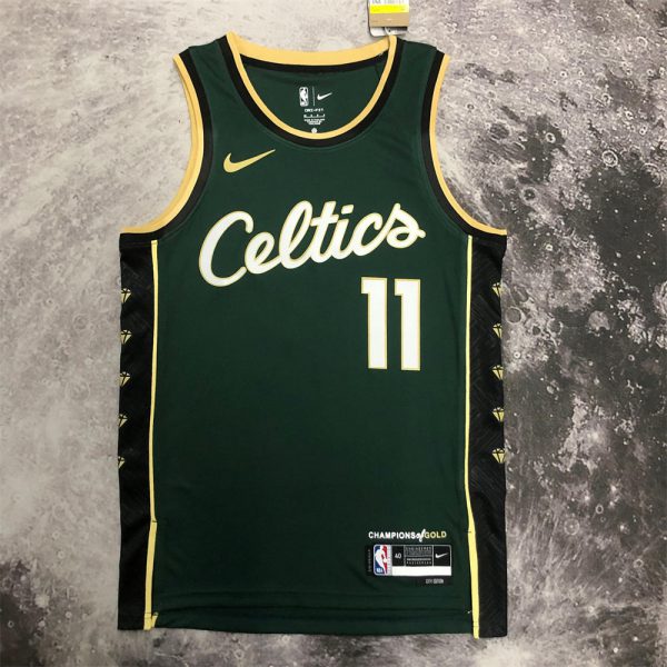 NBA Boston Celtics Round neck Deep Green Jersey IRVING#11 S-XXL