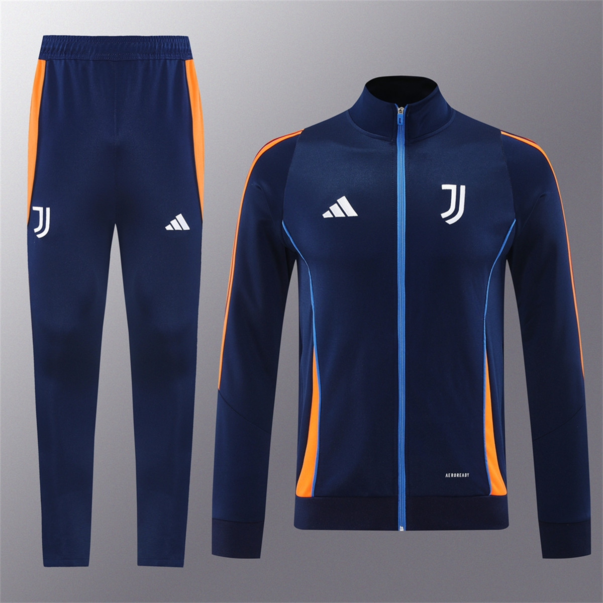2024 Juventus Royal Blue Jacket Training Suit Set Football Team Shirt Sports Fashion