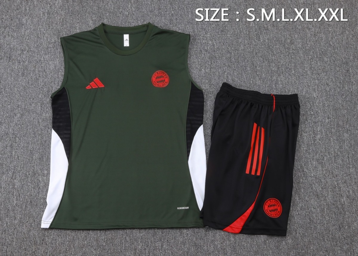 2026 Bayern Munich Dark green Training Set Shirt andShorts