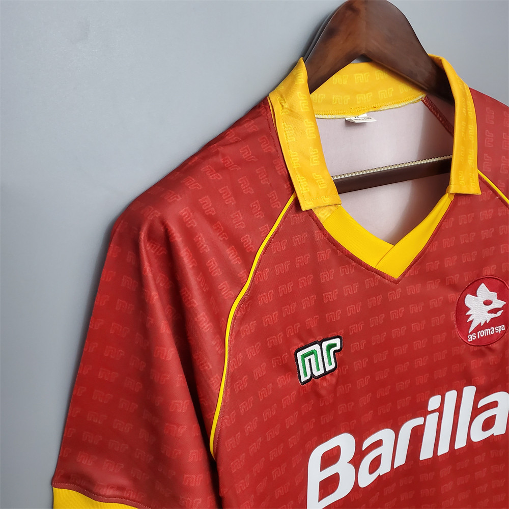 Retro Roma 90/91 Home  jersey Fan Version