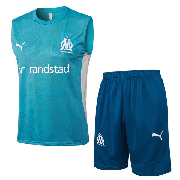 24/25 Marseilles Blue Training Set Shirt and Shorts