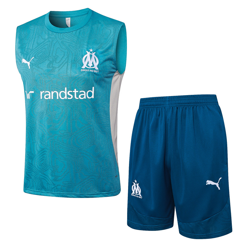 24/25 Marseilles Blue Training Set Shirt and Shorts