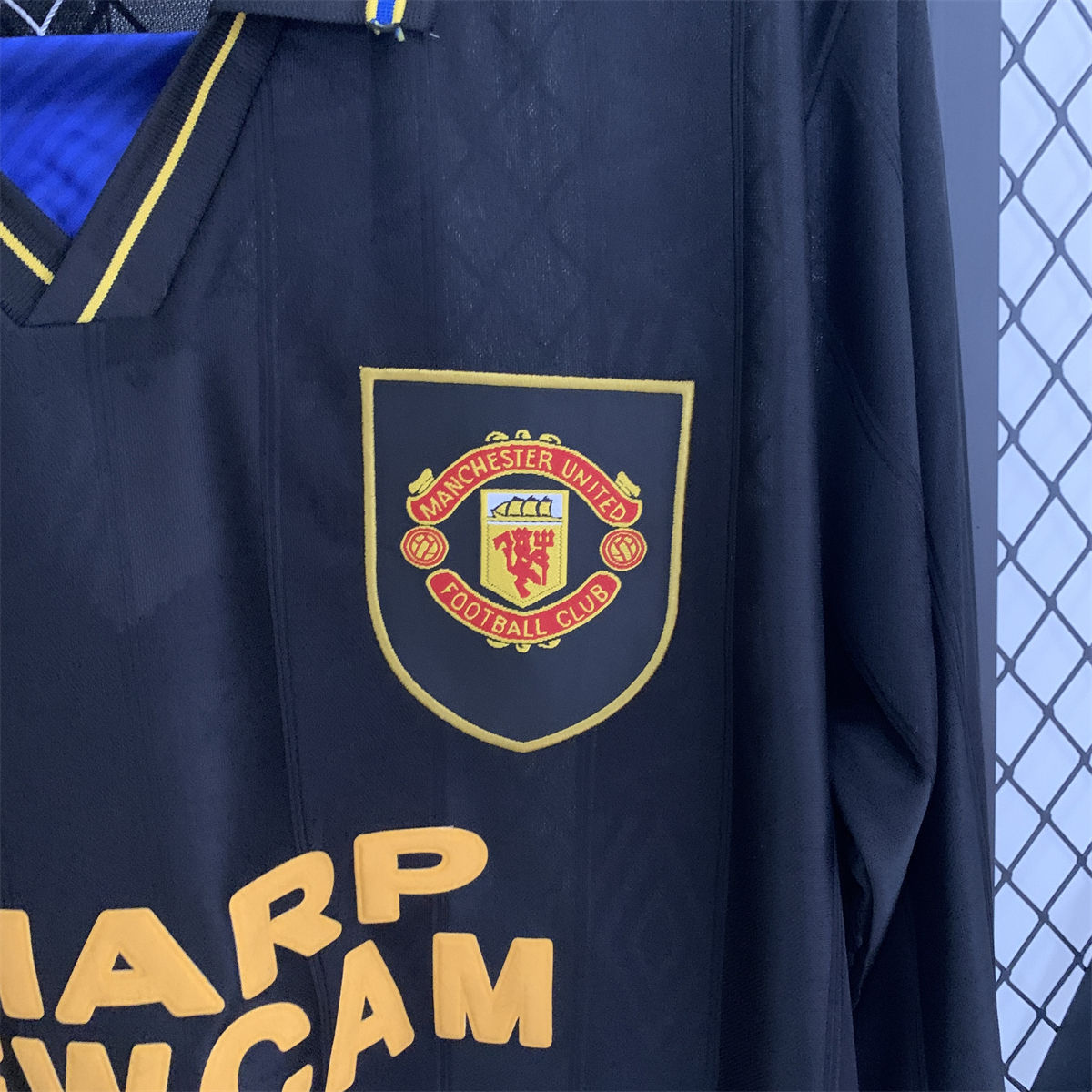 Retro Manchester United 93/95 long sleeve away jersey Fan Version