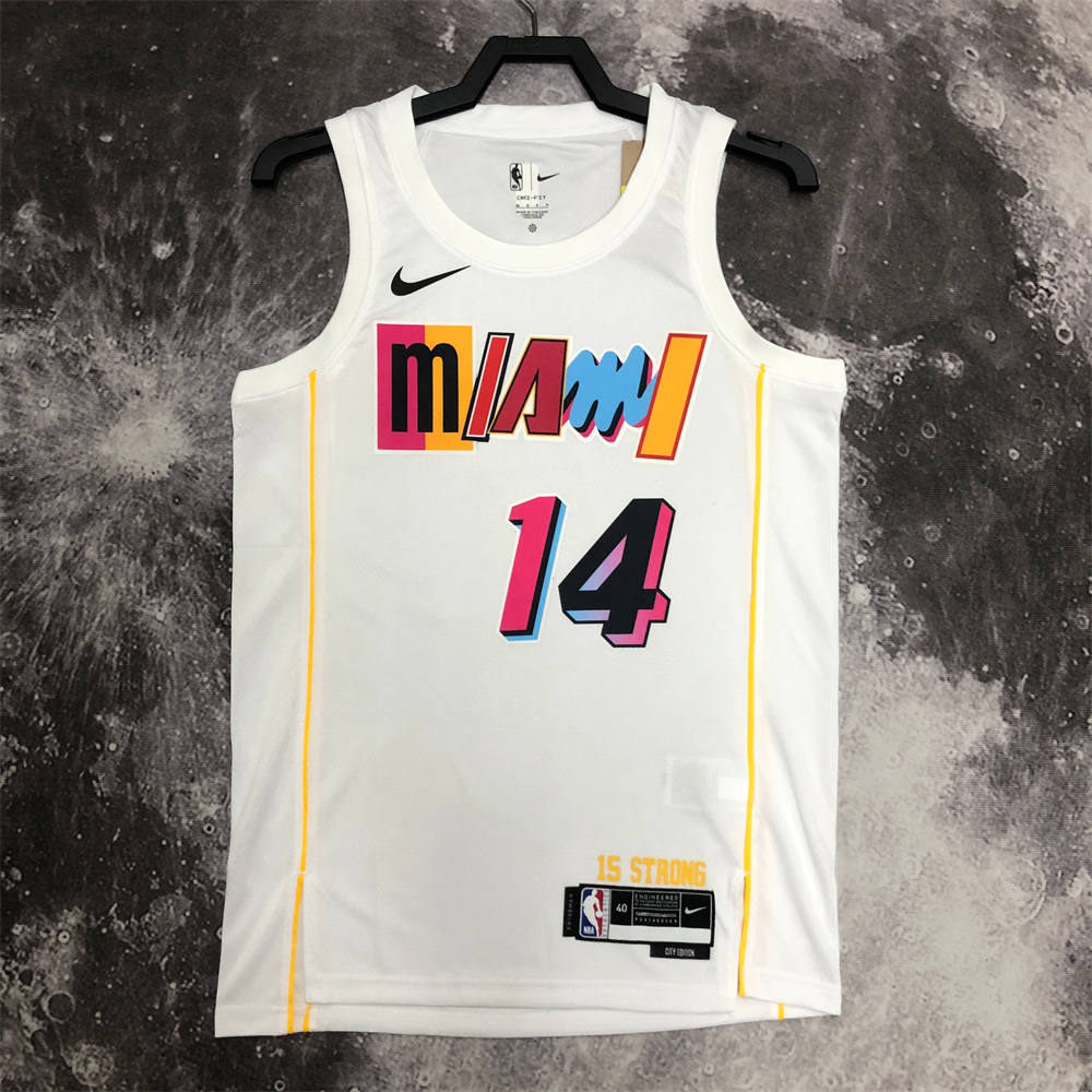 NBA Miami Hearts Round Neck City Edition White Jersey HERRO#14 S-XXL