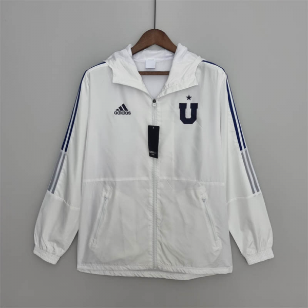 2022 Universidad de Chile Windbreaker White  jersey Sport Unifom jersey Sport Unifom