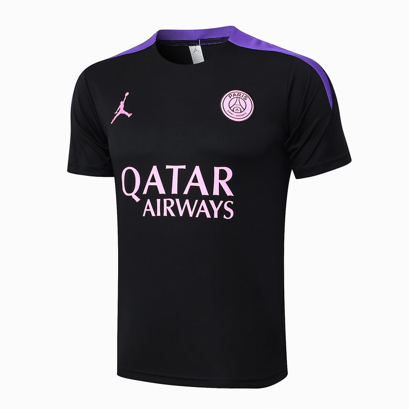 24/25 Paris Black Training Set Shirt and Shorts