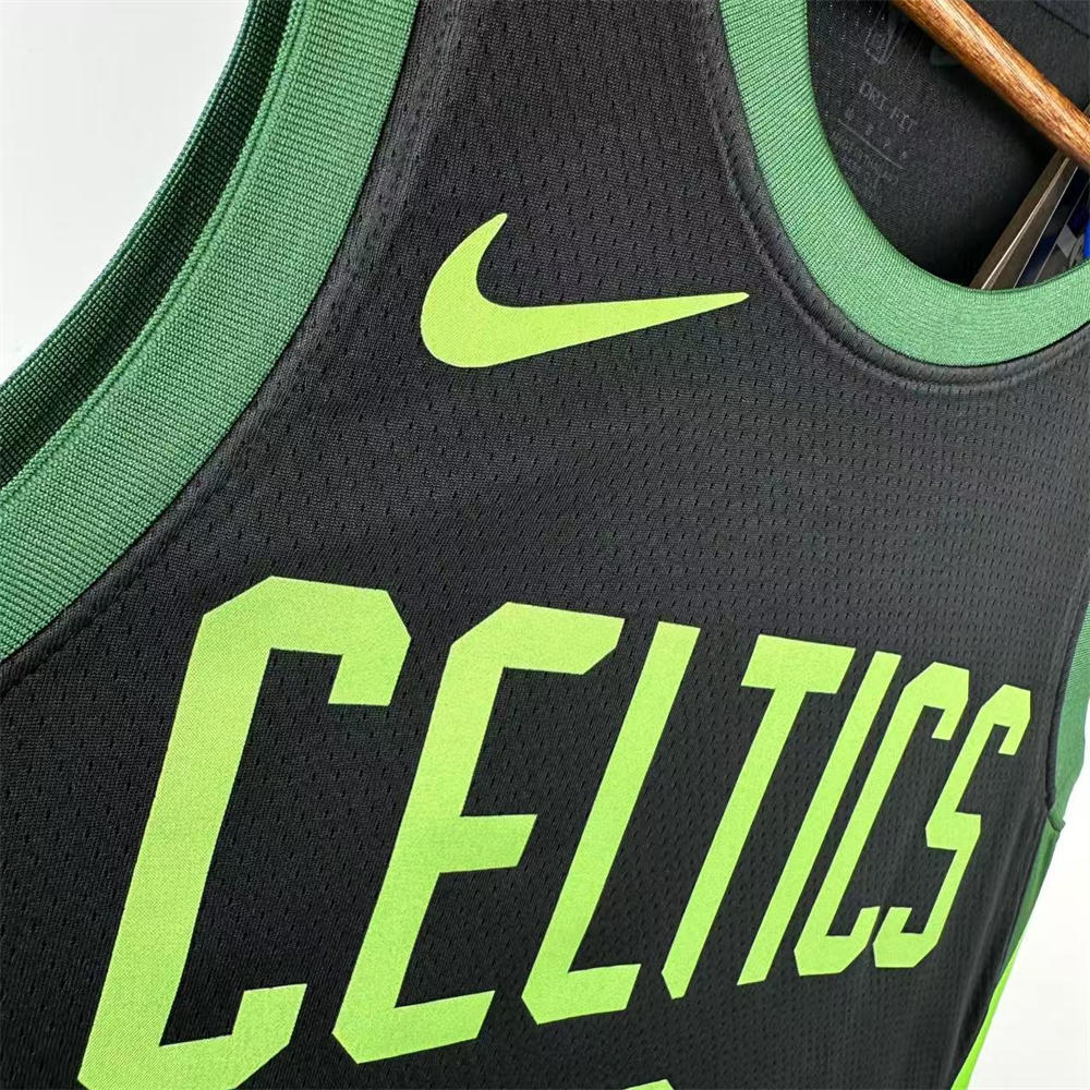 NBA  Boston Celtics 24/25 City Edition Round Neck Black Jersey TATUM#0 S-XXL