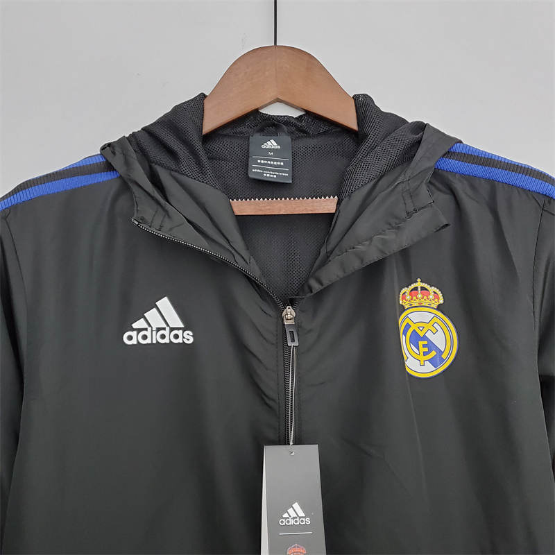 2022 Real Madrid Windbreaker Black jersey Sport Unifom jersey Sport Unifom