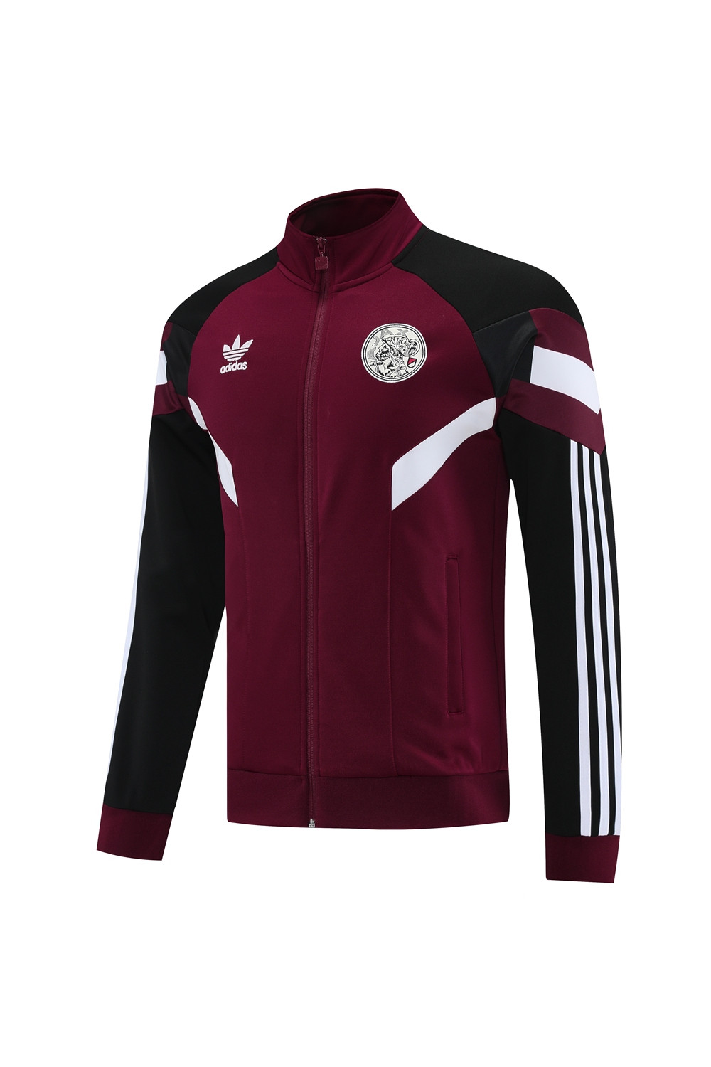 2024 Ajax Maroon Jacket Training Suit Set Football Team Shirt Sports Fashion