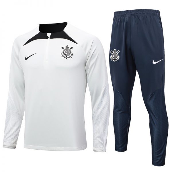24/25 Corinthians White Long-sleeved half-pull training kit Football team kit