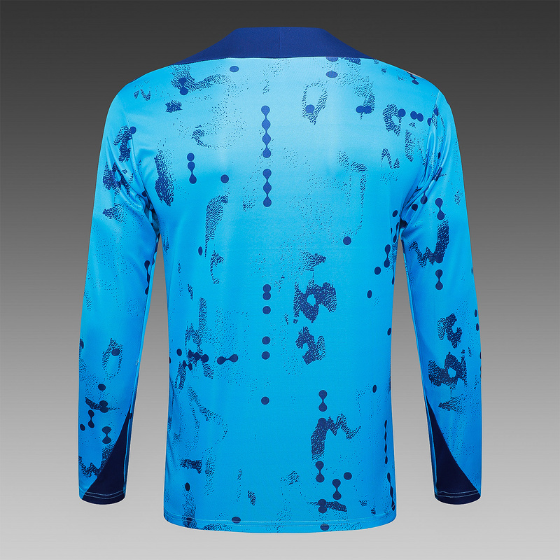 24/25 Chelsea Take blue Long-sleeved half-pull training kit Football team kit