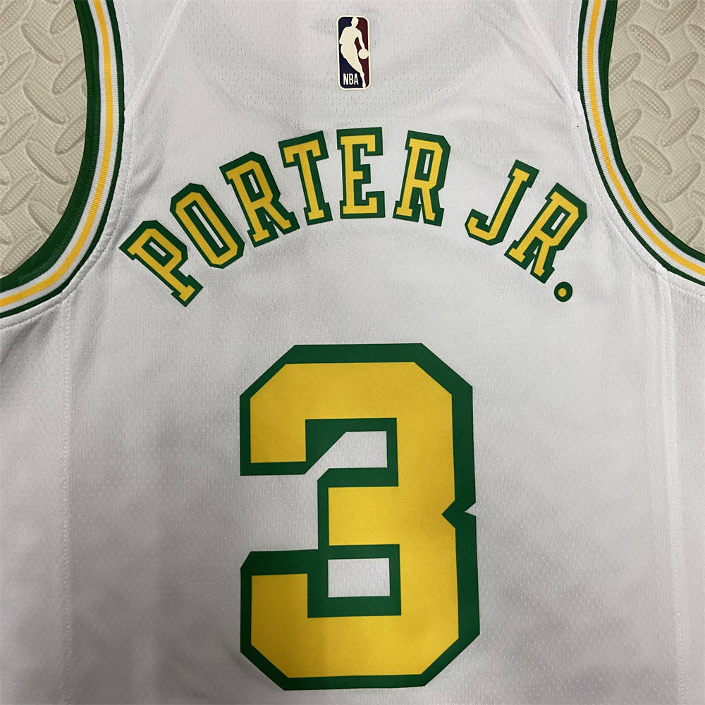NBA Houston Rockets Round Neck White Jersey PORTER JR.#3 S-XXL