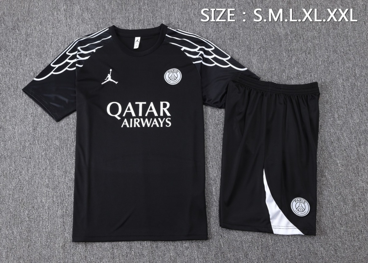 2026 PSG Black Training Set Shirt and Shorts