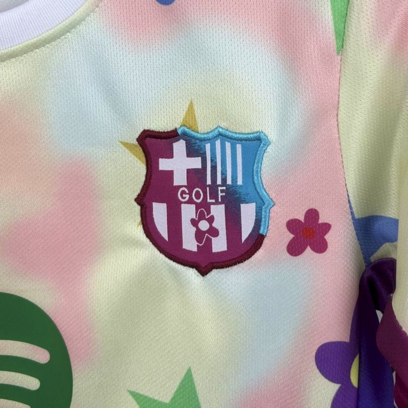 2025/26 Barcelona Flower Special Edition jersey kids Kits size: 16-28