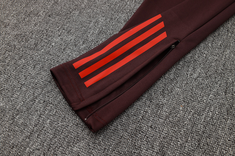 2024/25 Bayern Munich red-brown Jacket Training Suit Set Football Team Shirt Sports Fashion