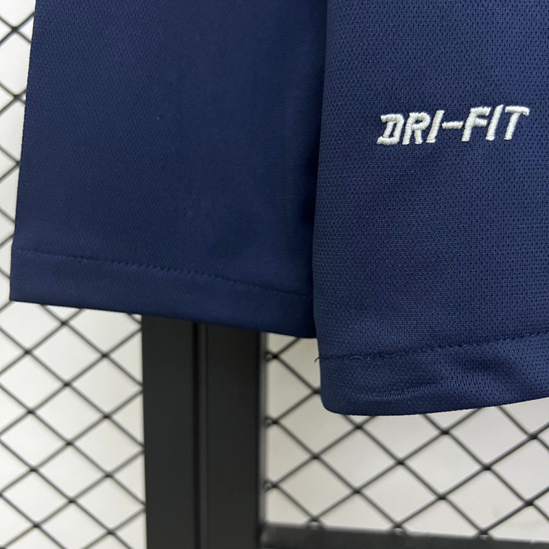 Retro France 2014 Home Long Sleeve jersey Fan Version