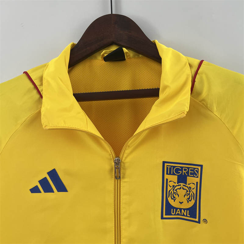 23/24 Windbreaker Tigres UANL Yellow Sport Unifom jersey Sport Unifom