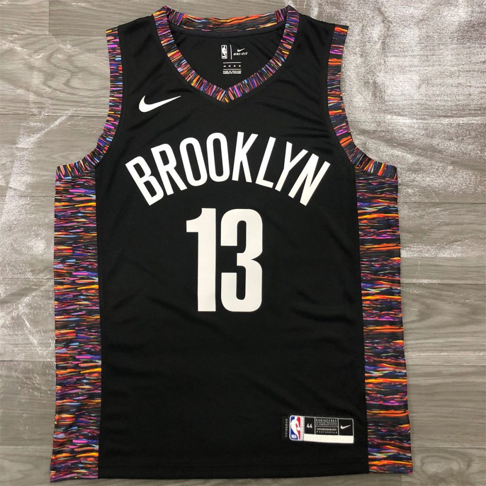 NBA Brooklyn Nets V-Neck Black Jersey HARDEN#13 S-XXL
